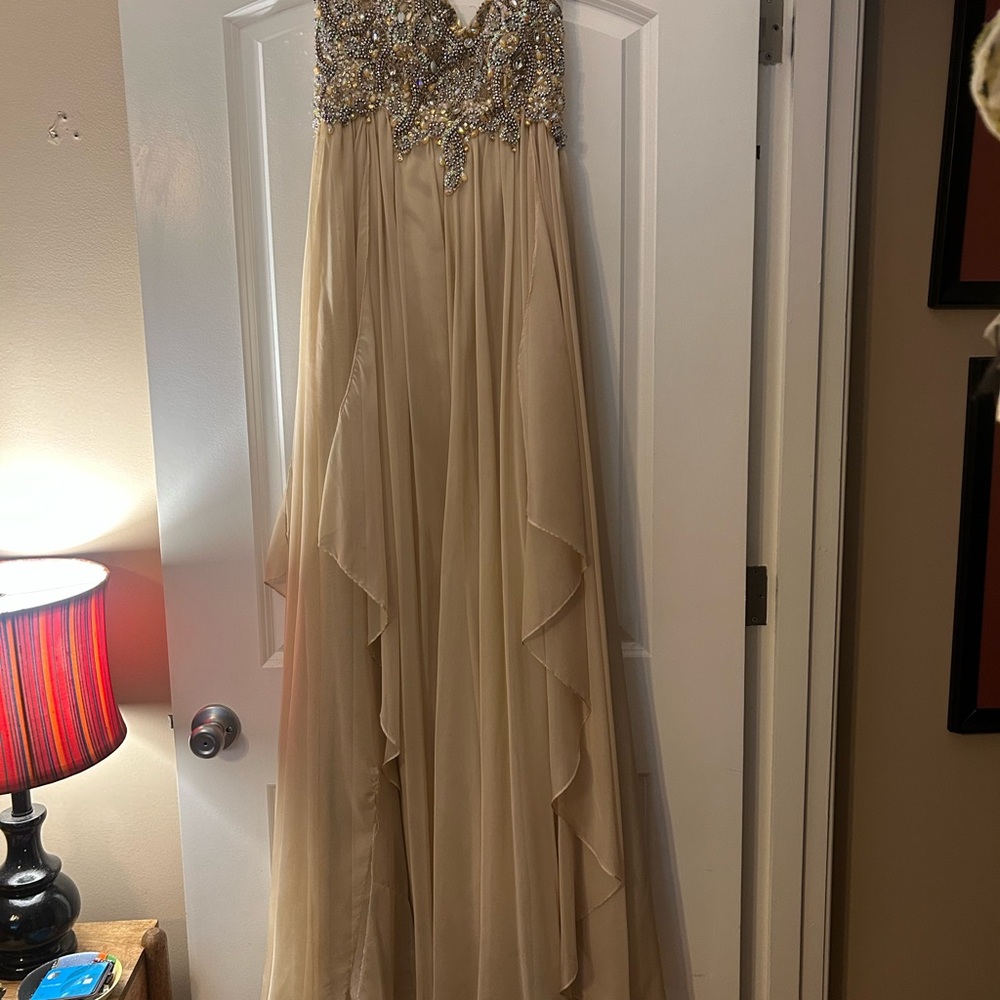 Jovani Elegant Beige Dress